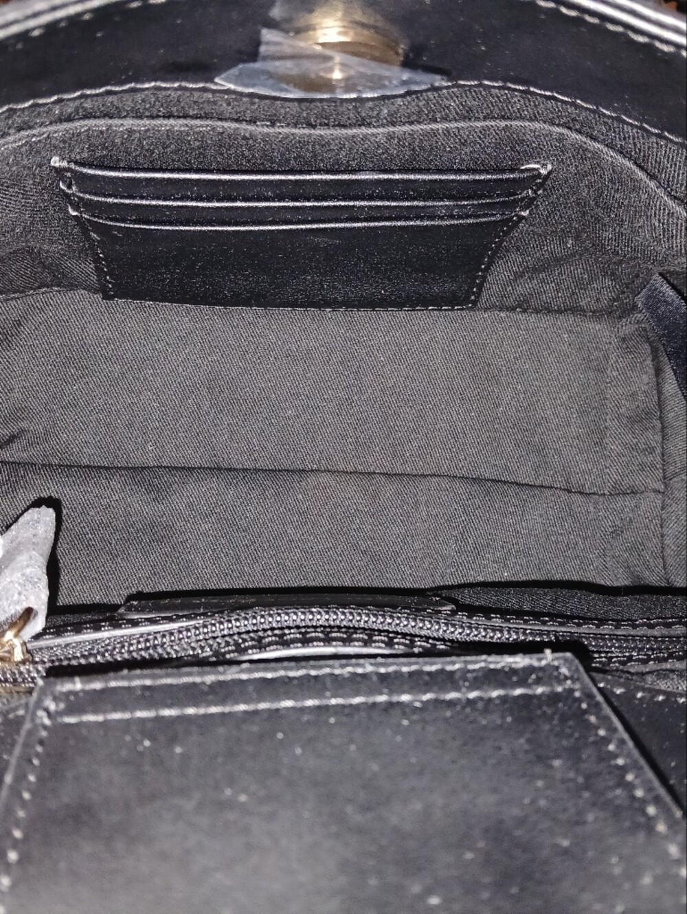 Leather Karl Lagerfeld Paris Gisele Ikon Charm Crossbody With Dustbag, Black - Picture 10 of 14